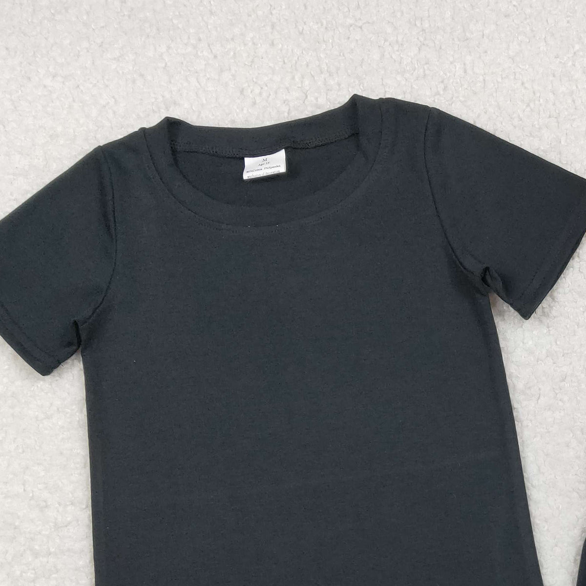 3.3 RTS NO MOQ （In stock）BSSO1889 Children's Fashion Set Baby Boys Short Sleeve Black Shirts Top Pockets Shorts Clothes Sets