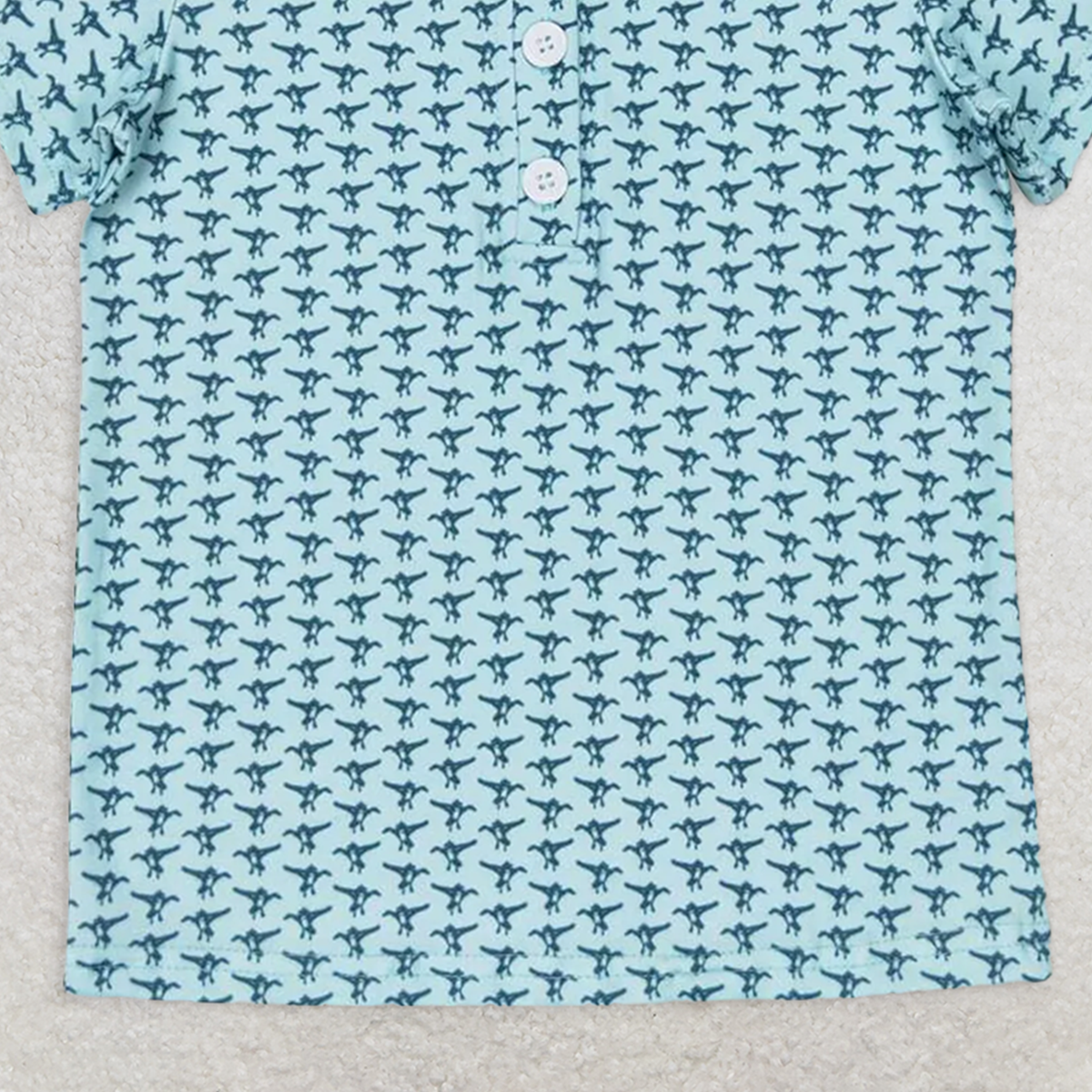 BT0497 RTS NO MOQ Baby Boys Summer Tops Baby Boys Mallard Duck Short Sleeve Buttons Tee Shirts Tops