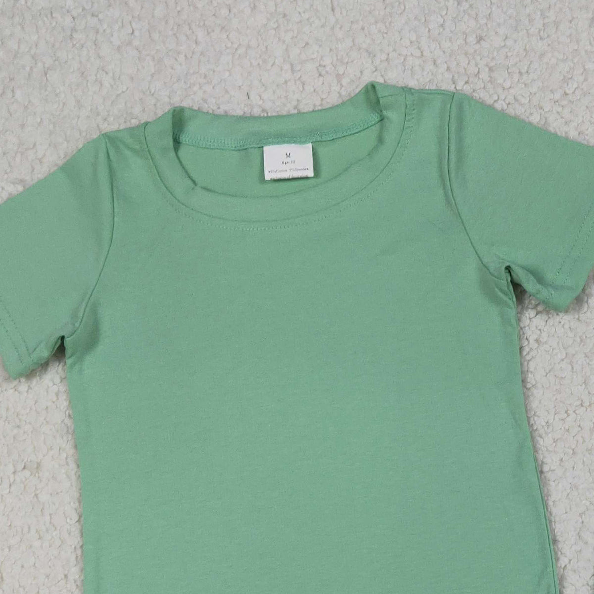 4.2 BSSO1886 RTS NO MOQ （In stock ）Short sleeves mint cotton top pocket shorts boys outfits