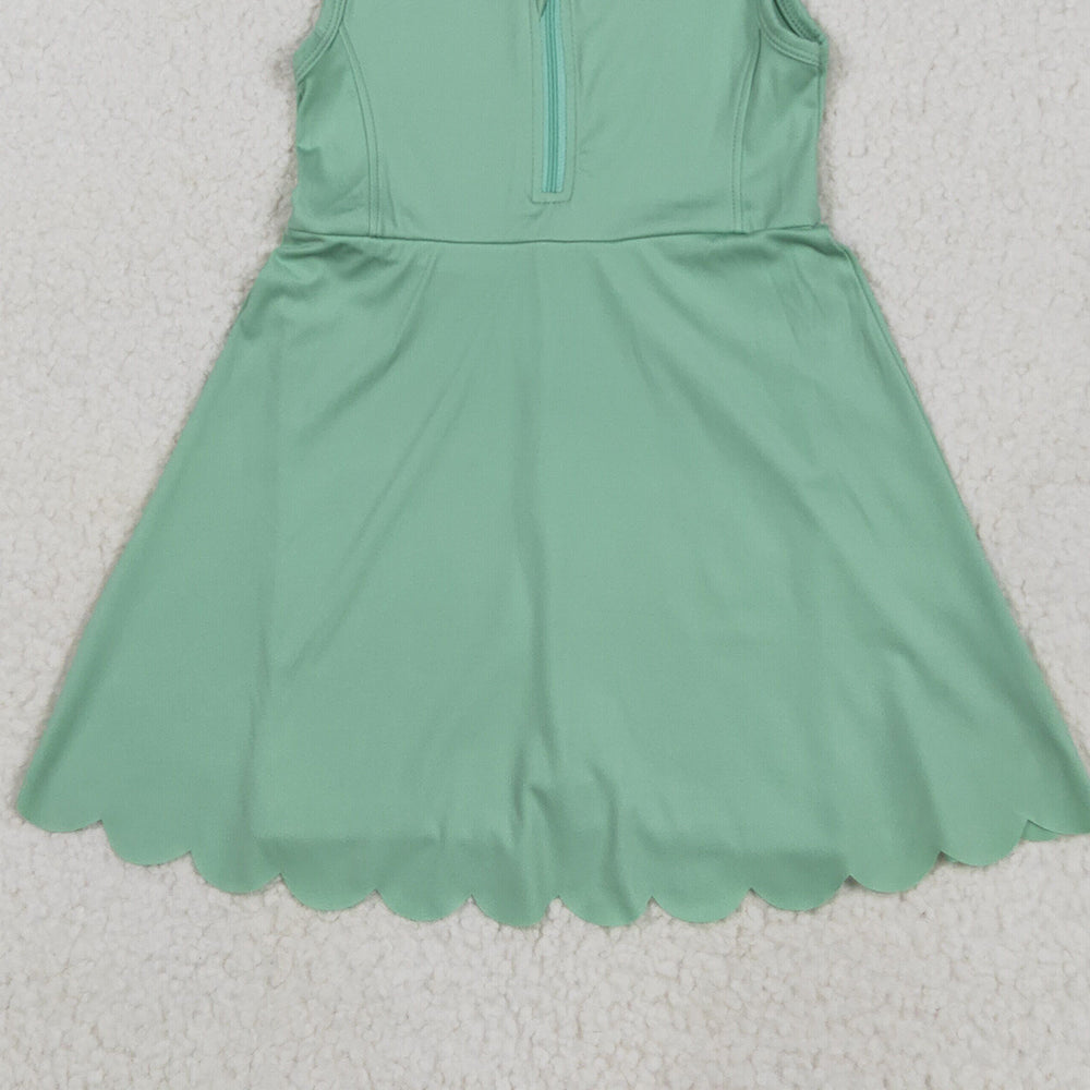 7.18  GSD2089 RTS NO MOQ Baby Girls Summer Yoga Dress baby girl clothes yoga sleeveless skirts dress