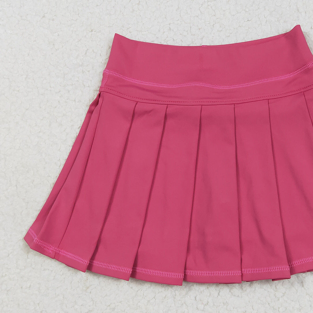 7.22 GLK0079RTS NO MOQ Baby Girls Yoga Skirt baby girls clothes yoga rose red Skirts dress