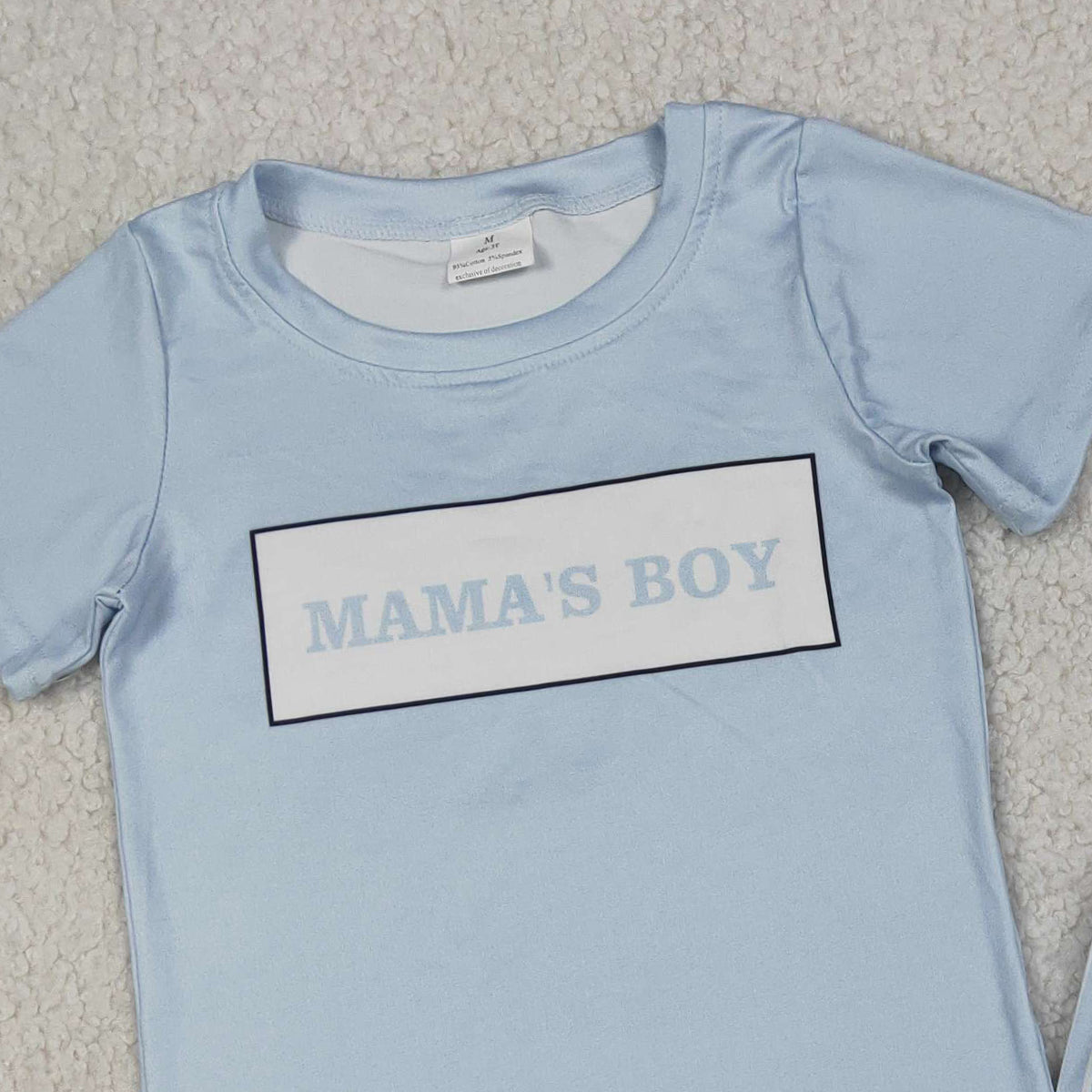 3.31 RTS NO MOQ （In stock）BSSO1876 Short sleeves mama's boy top stripe shorts kids outfits