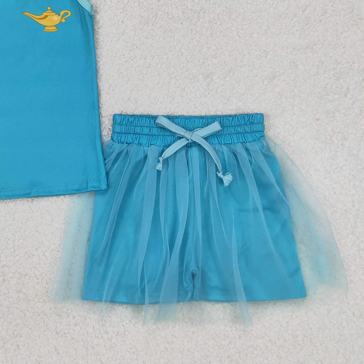 GSD2076RTS NO MOQ Baby Girls Skirt Sets Princess Toddler Girls Sleeveless Pot Top Skirt Outfit - Elegant Summer Clothing for Little Girls