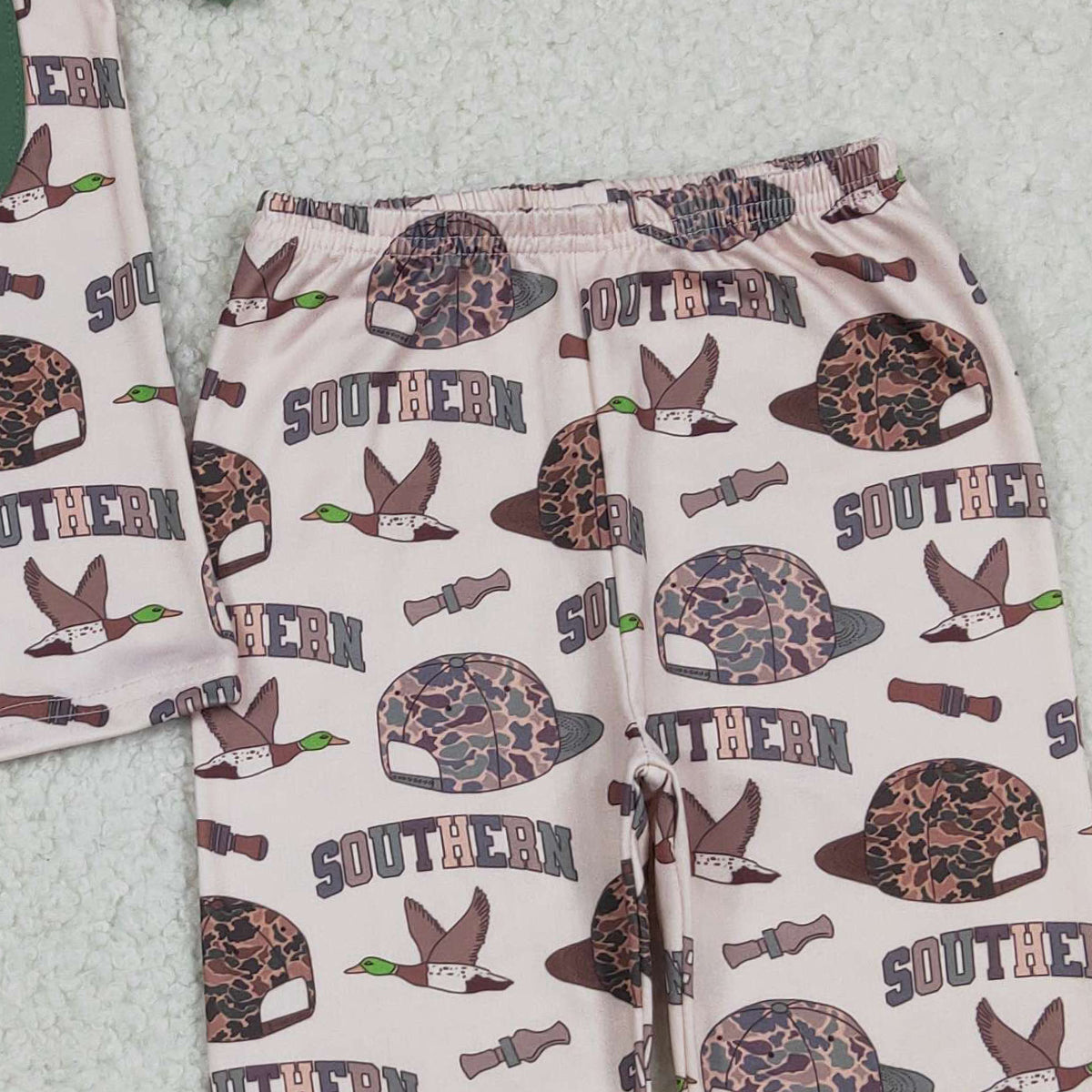 12.23 RTS NO MOQ （In stock）BSPO0597 Baby Boys Camo Hats Ducks Pocket Top Pants Southern Clothes Sets