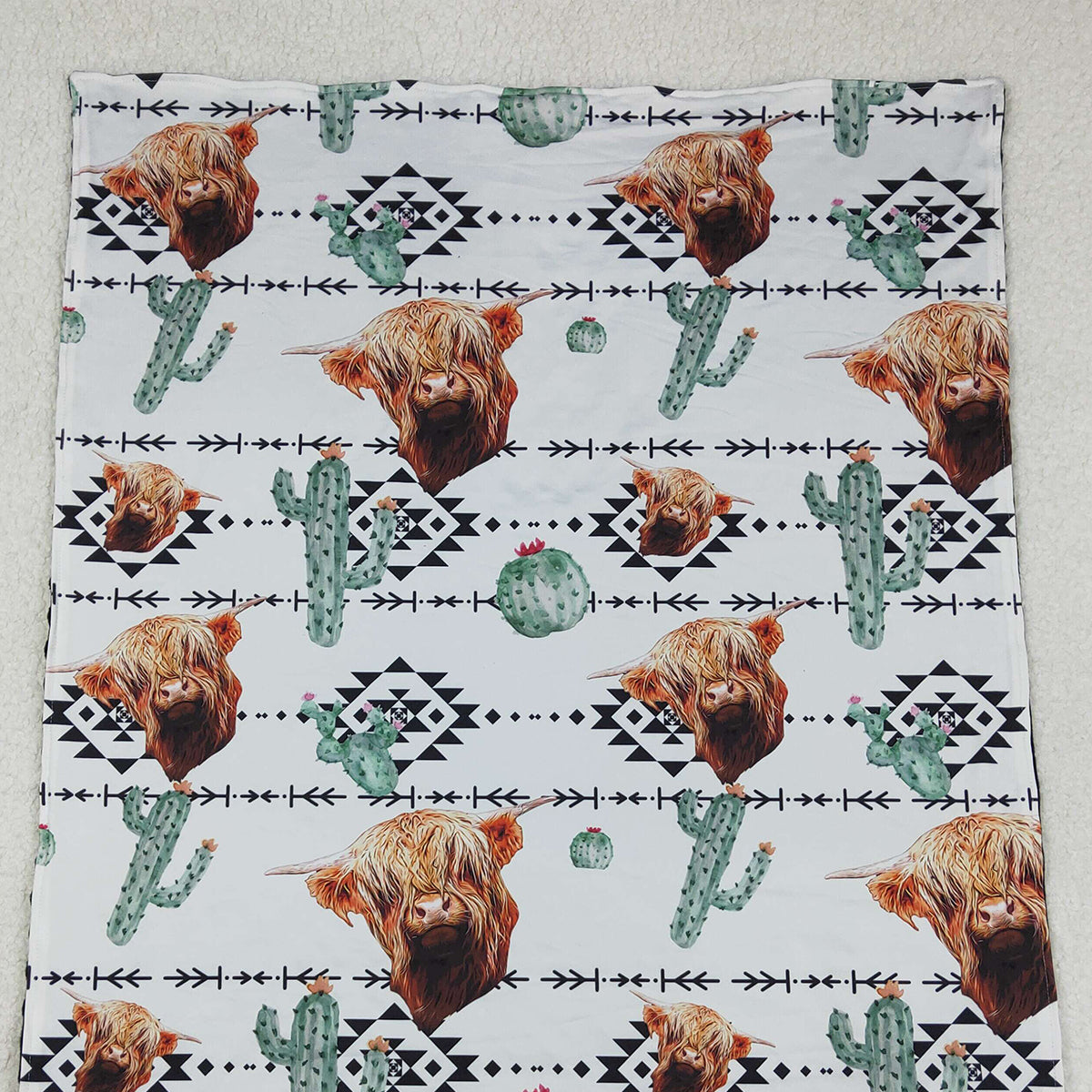 11.18 RTS NO MOQ （In stock）BL0152 Baby Toddler Children Western Highland Cows Blankets