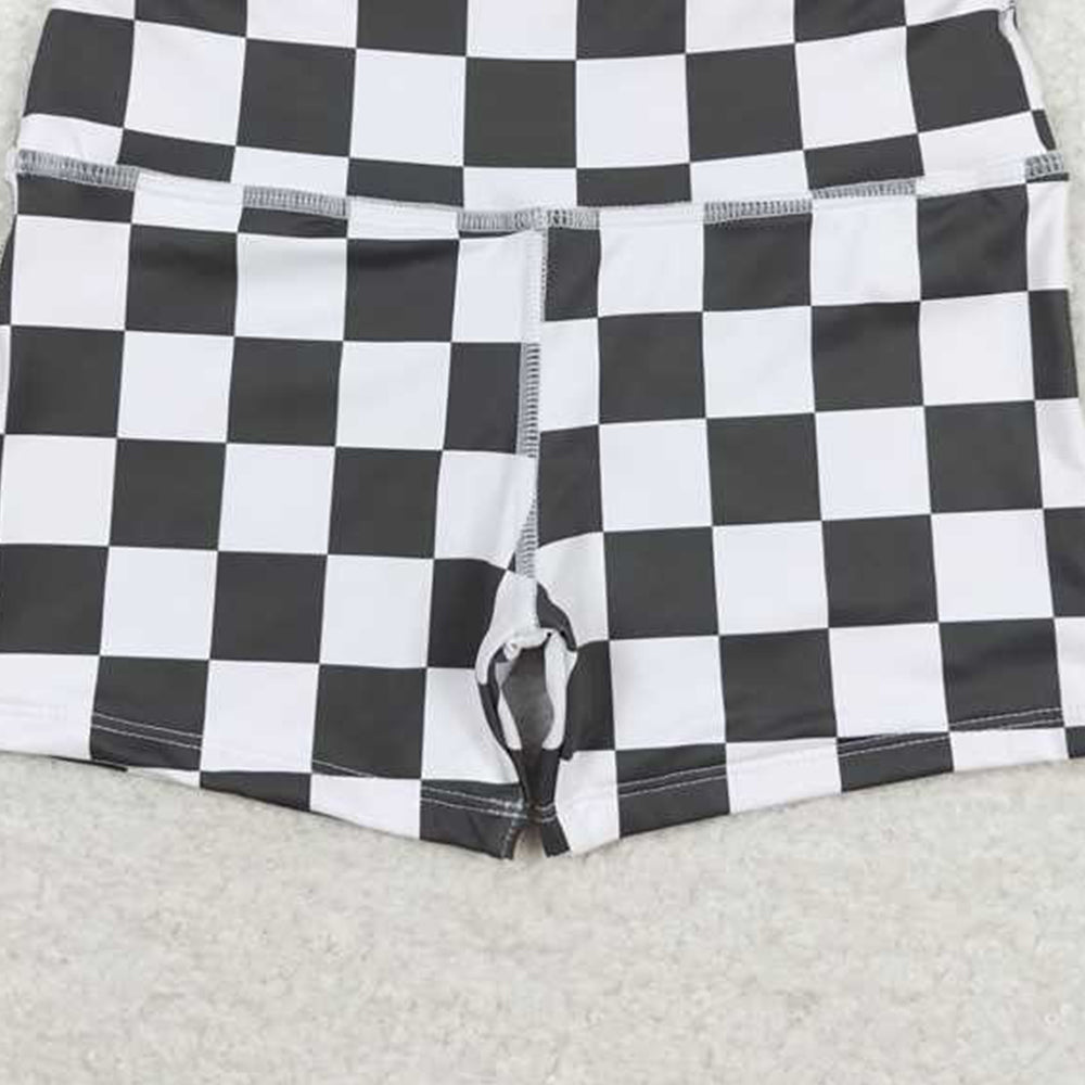 6.03 SS0219New Rts No Moq 8-9 Days By Air Arrived it Black plaid baby girls summer shorts