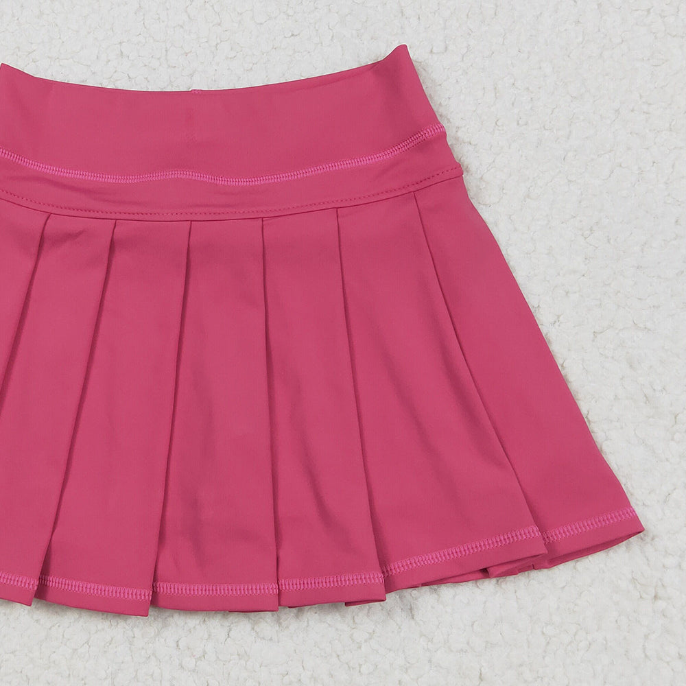 7.22 GLK0079RTS NO MOQ Baby Girls Yoga Skirt baby girls clothes yoga rose red Skirts dress