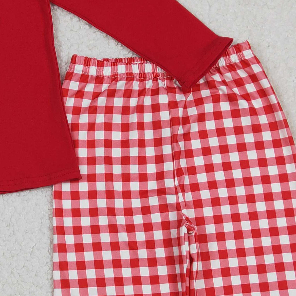 1.9 RTS NO MOQ （In stock）BLP1397 Embroidery Heart Dogs Baby Boys Checked Pants Valentines Clothes Sets