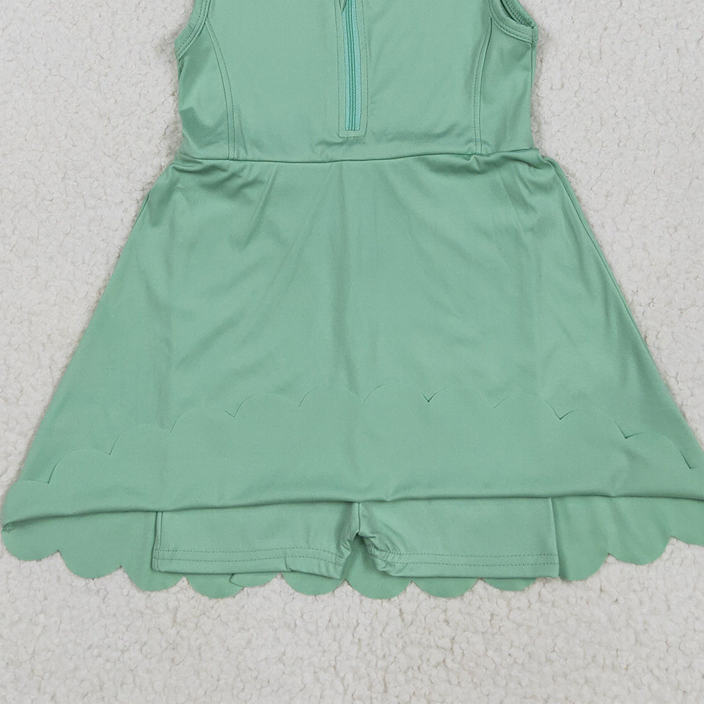 7.18  GSD2089 RTS NO MOQ Baby Girls Summer Yoga Dress baby girl clothes yoga sleeveless skirts dress