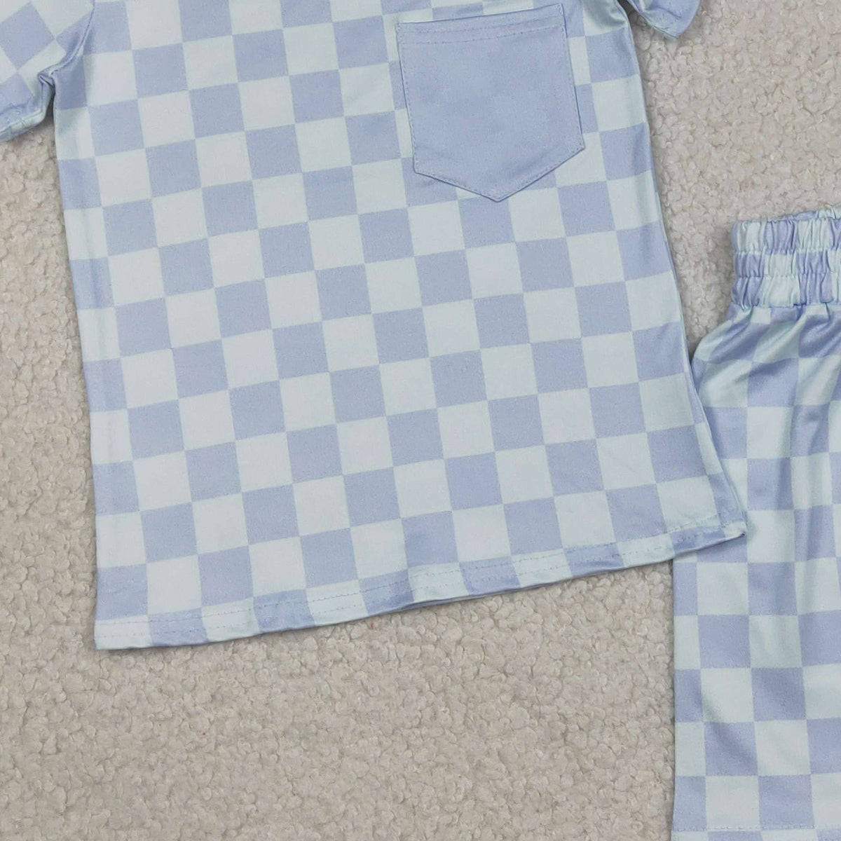 3.6 RTS NO MOQ （In stock）BSSO1753 Children's Fashion Set Baby Boys Dark Green Shirts Top Checked Pockets Shorts Clothes Sets