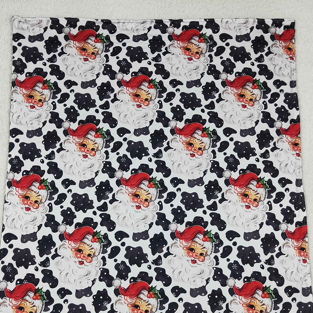 10.11 RTS NO MOQ （In stock）BL0158 Baby Toddler Children Christmas Santa Cow Blankets