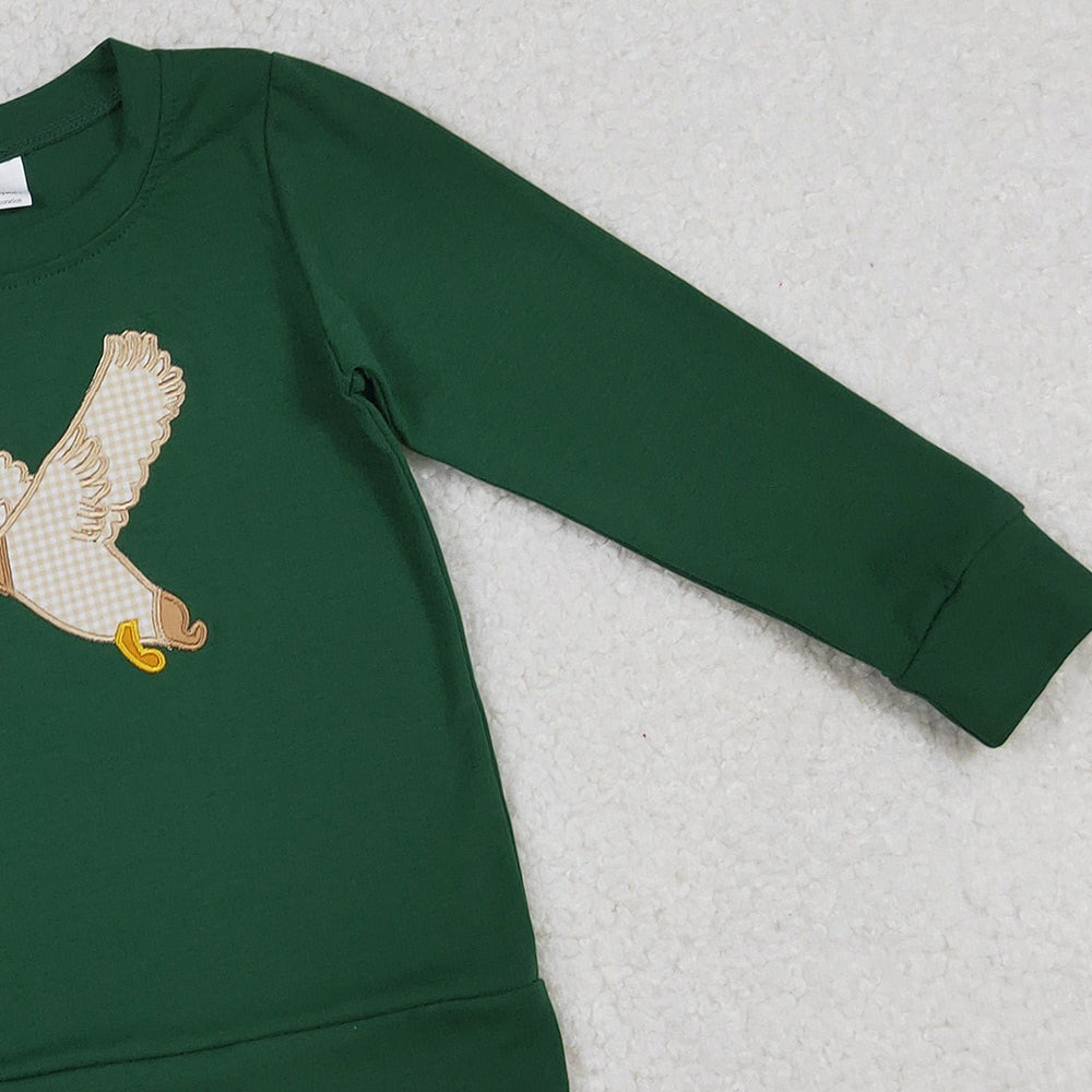 RTS NO MOQ （In stock）BT1334 Baby Boys Long Sleeve Tops Green Long Sleeves Tee Shirts Tops