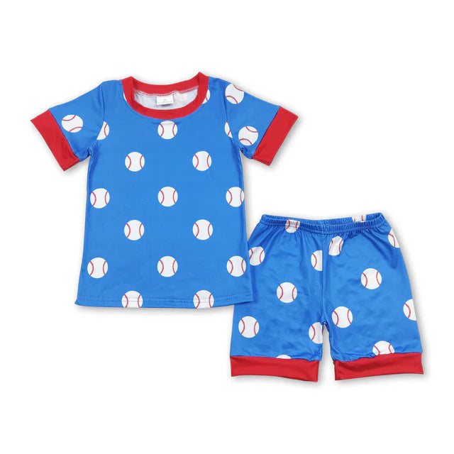 RTS Sibling Short sleeves balloon flag boys 4th of july pajamas