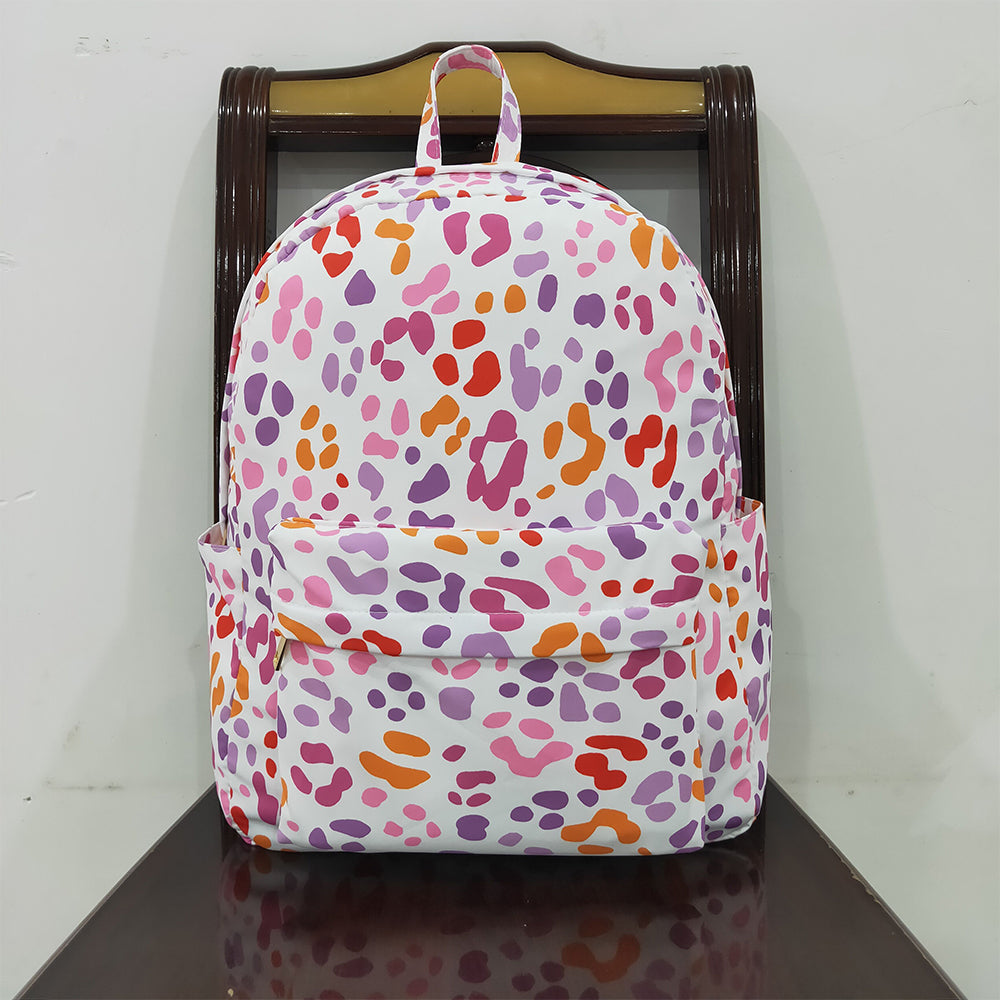 RTS NO MOQ （In stock）BA0307 Baby Bags Baby Girls Pink Leopard School Backpack Bags