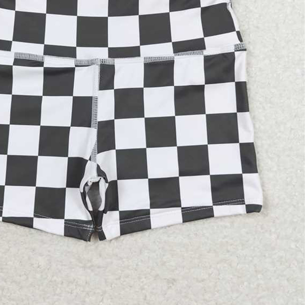 6.03 SS0219New Rts No Moq 8-9 Days By Air Arrived it Black plaid baby girls summer shorts