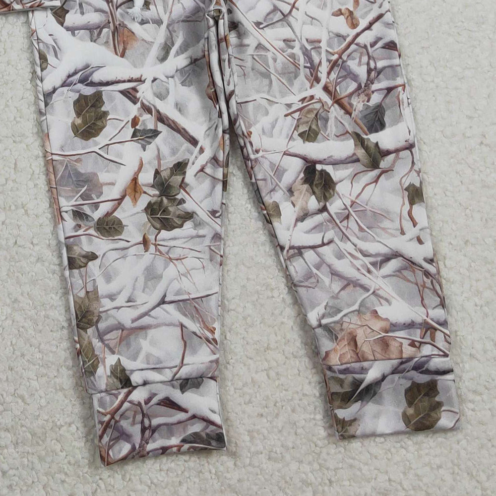 1.28 RTS NO MOQ （In stock）BLP1400 Baby Boys Southern Leaves Camo Pockets Hoodie Jogger Clothes Sets