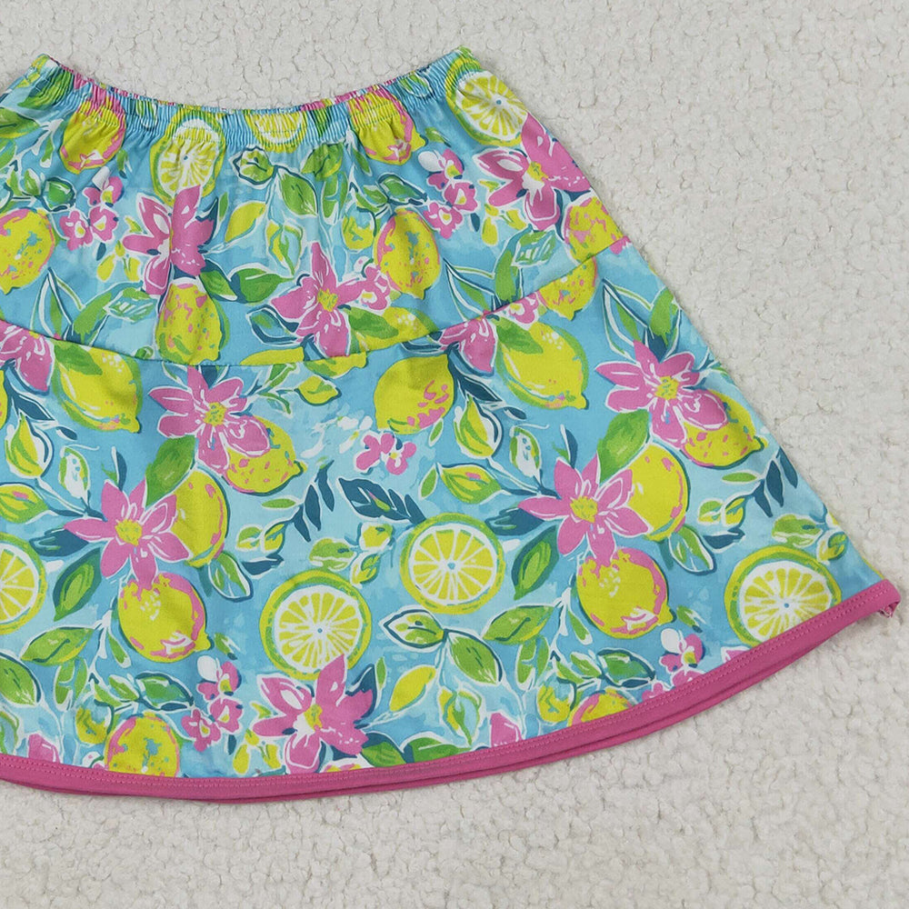 RTS NO MOQ （In stock）GLK0100 Baby Girls Skirt Baby Girls Lemon Summer Skirt Bottoms