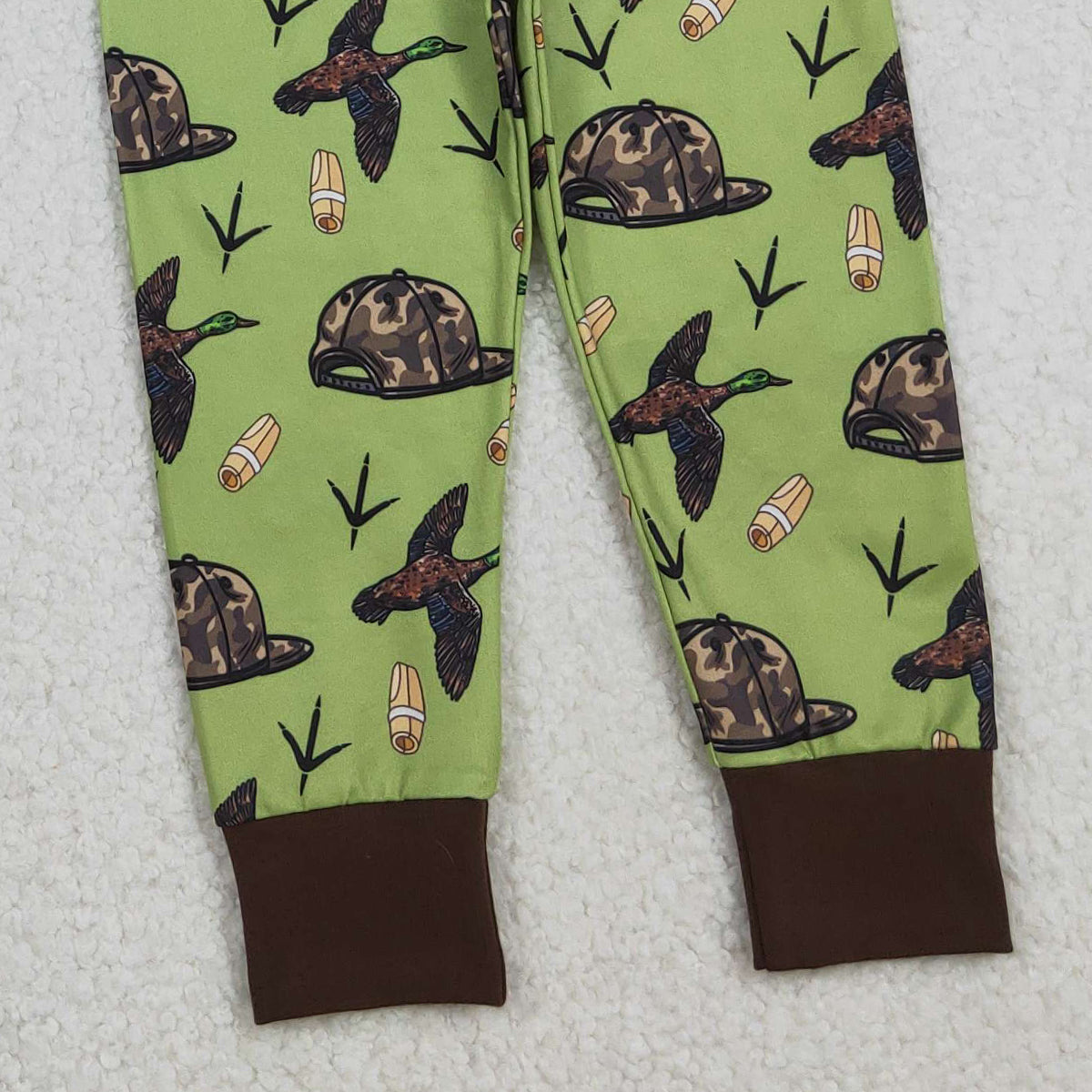 12.12 RTS NO MOQ （In stock）BSPO0636 Baby Boys Ducks Calls Camo Hats Top Pants Hunting Pajamas Sets