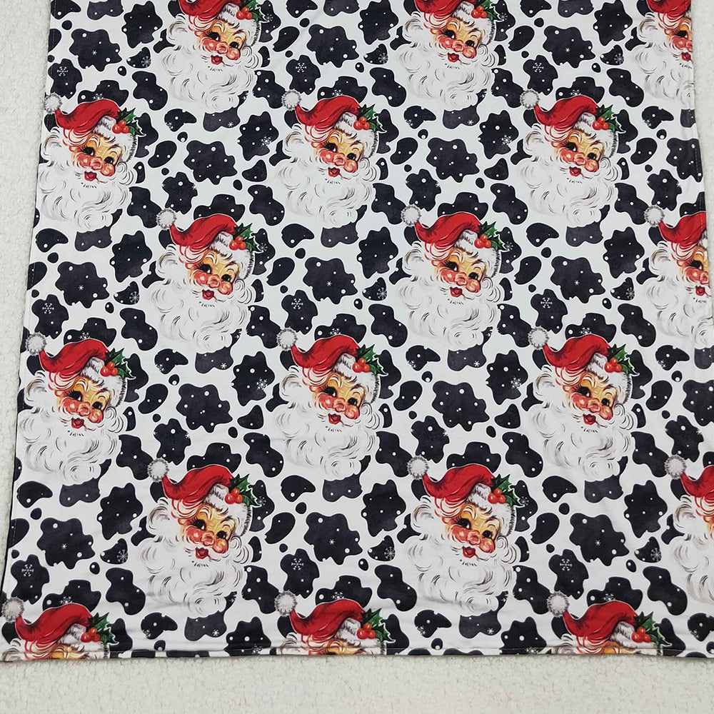10.11 RTS NO MOQ （In stock）BL0158 Baby Toddler Children Christmas Santa Cow Blankets