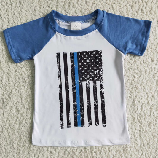 A9-17 Sales New RTS NO MOQ Clearance Flag boys shirts