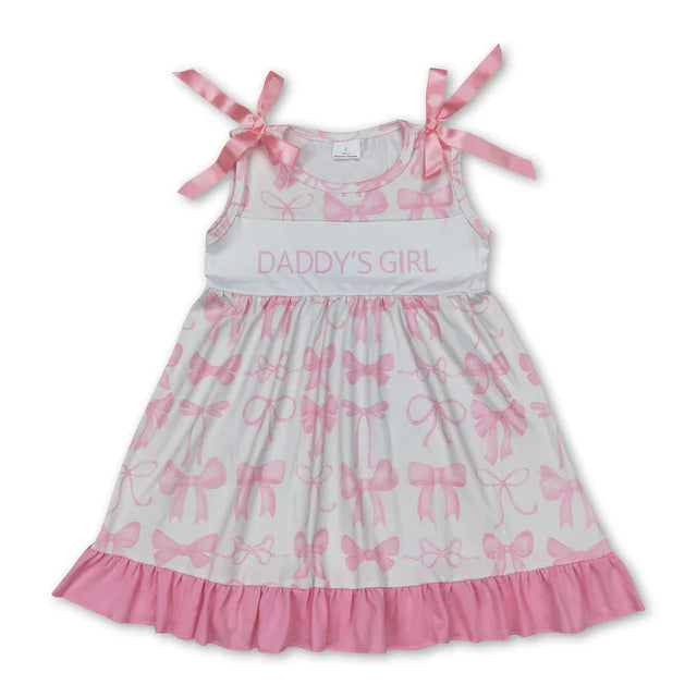 RTS Sibling Short sleeves daddy's girl floral bow kids girls dresses and romper