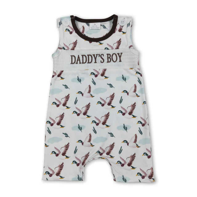 RTS Sibling Daddy's boy shirt duck shorts kids summer outfits and romper