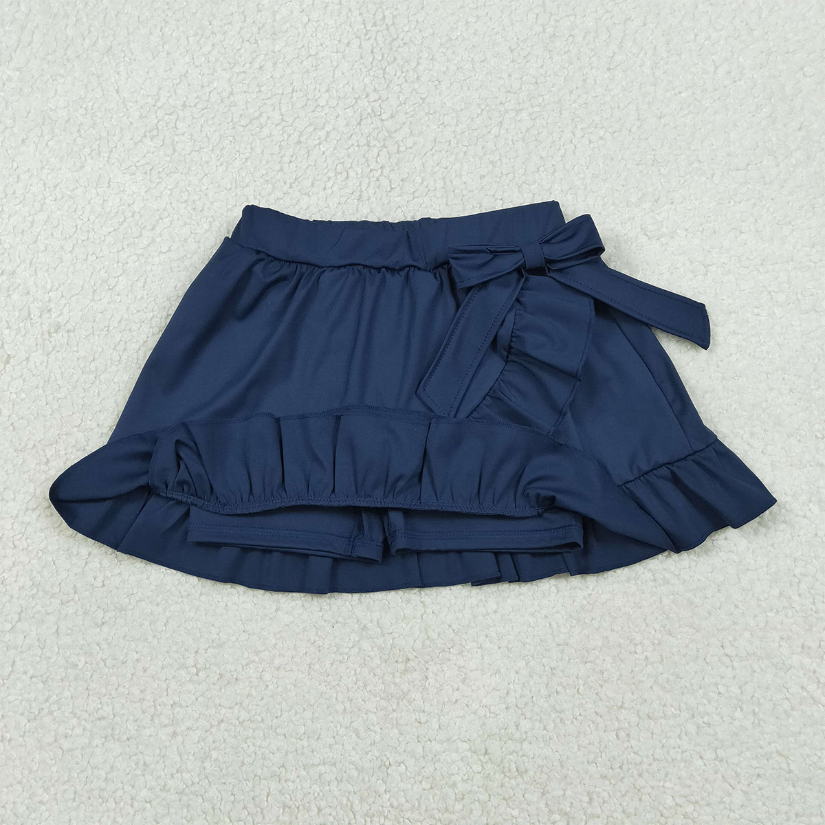 1.16 RTS NO MOQ （In stock）GLK0217 Baby Girls Summer Shorts Baby Girls Navy Yoga Active Ruffle Skirt Shorts Bottoms