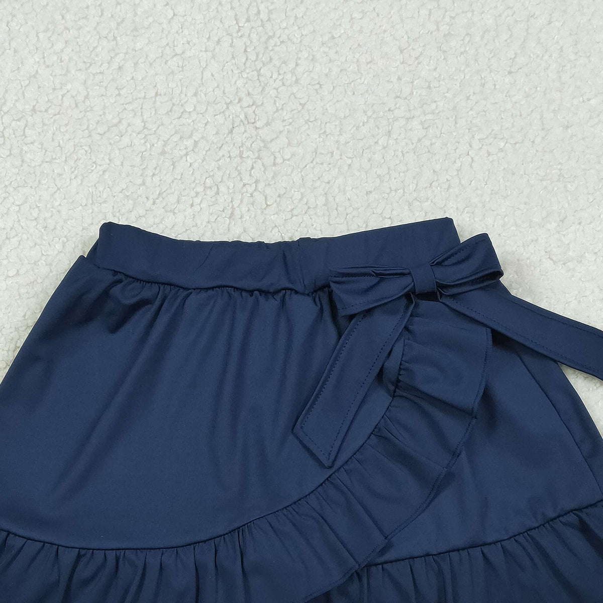 1.16 RTS NO MOQ （In stock）GLK0217 Baby Girls Summer Shorts Baby Girls Navy Yoga Active Ruffle Skirt Shorts Bottoms