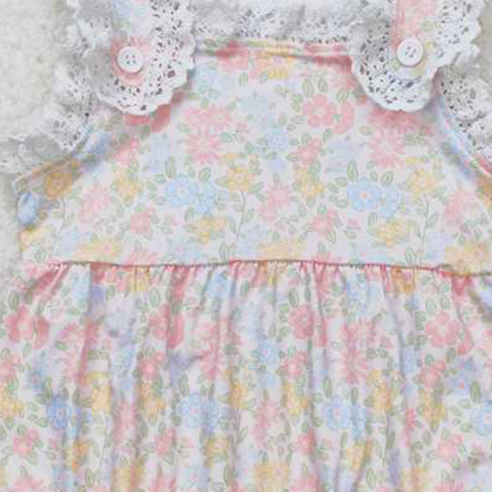 4.30 SR1261 RTS NO MOQ Sleeveless yellow floral baby girls summer romper