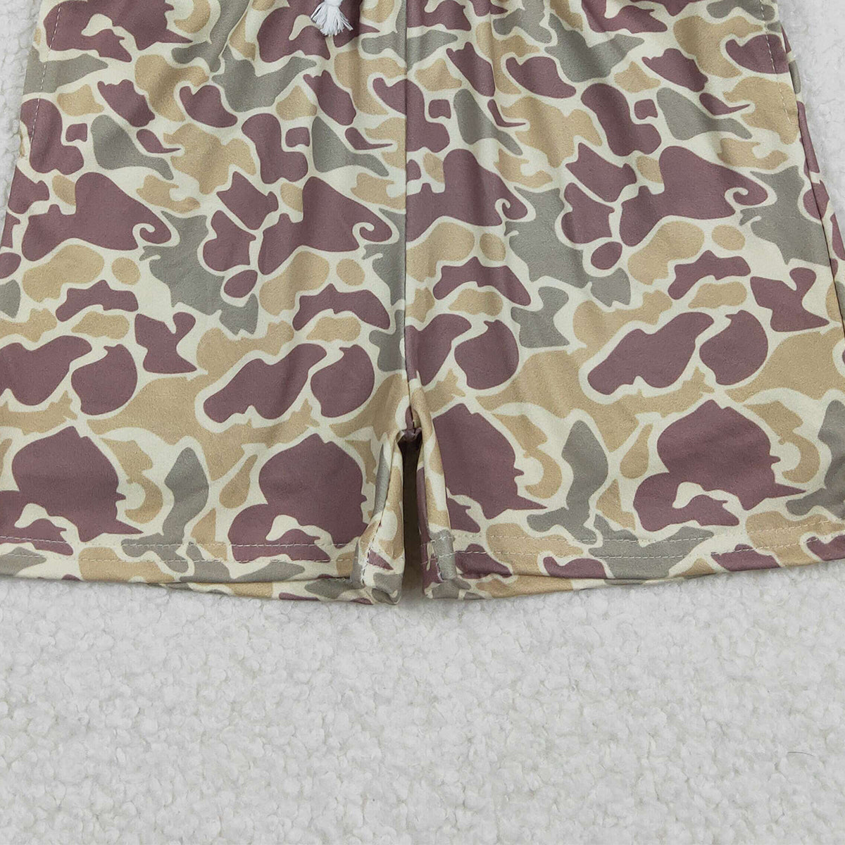 11.22 RTS NO MOQ （In stock）BT1418+SS0696 Baby Boys Khaki Camo Baseball Short Sleeve Team T-shirts Shorts Clothes