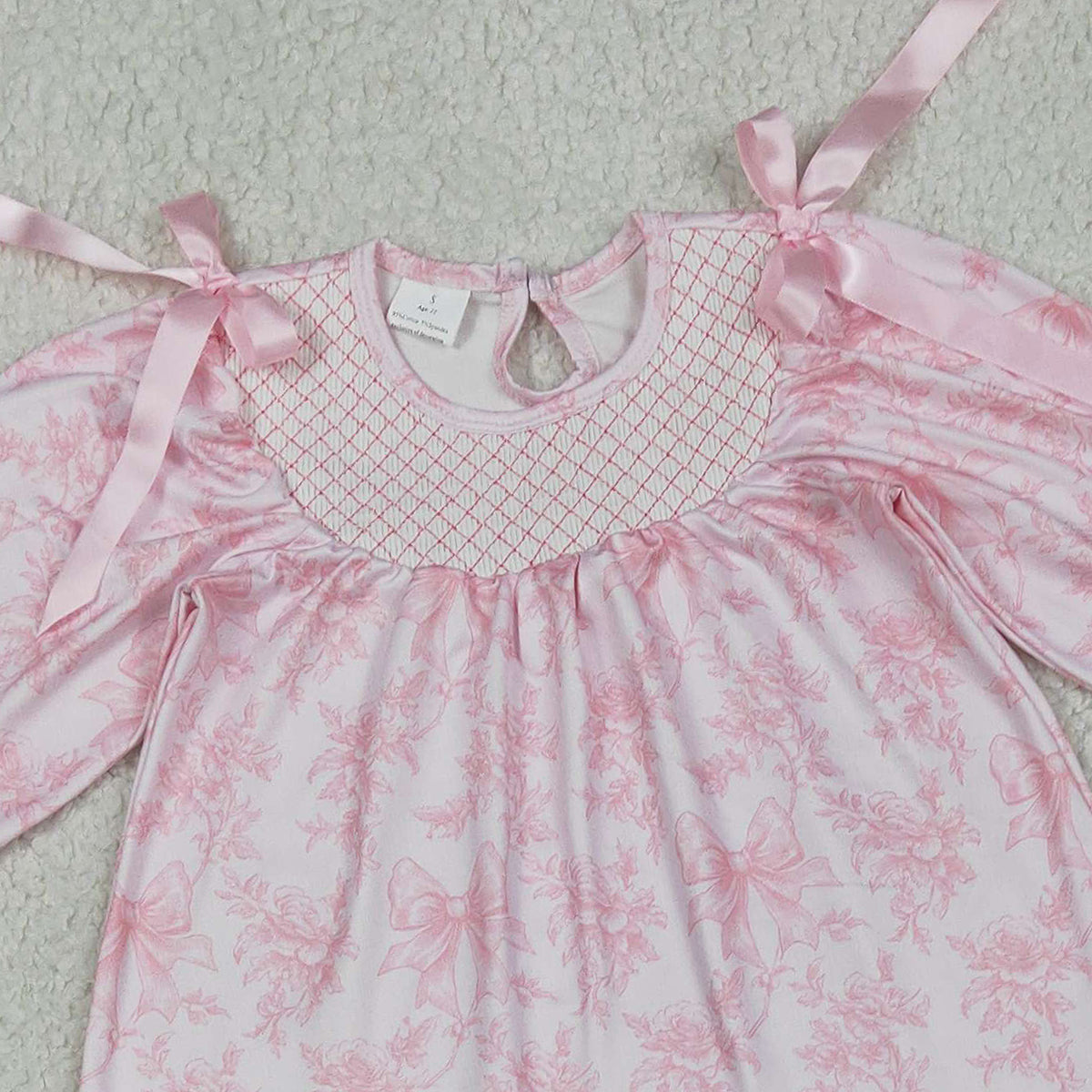 2.4 RTS NO MOQ （In stock）GLP3285 Embroidery Checked Baby Girls Pink Flowers Tunic Legging Pants Clothes Sets