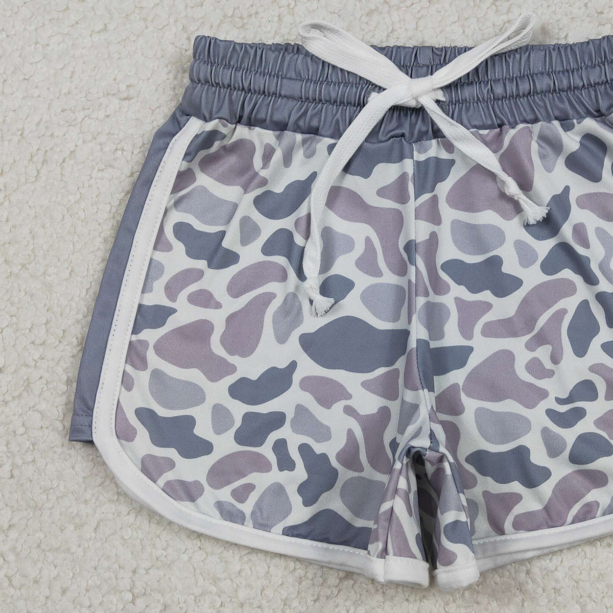 12.27 RTS NO MOQ （In stock）SS0740 Baby Boys Summer Shorts Baby Girls Southern Light Grey Camo Shorts Bottom