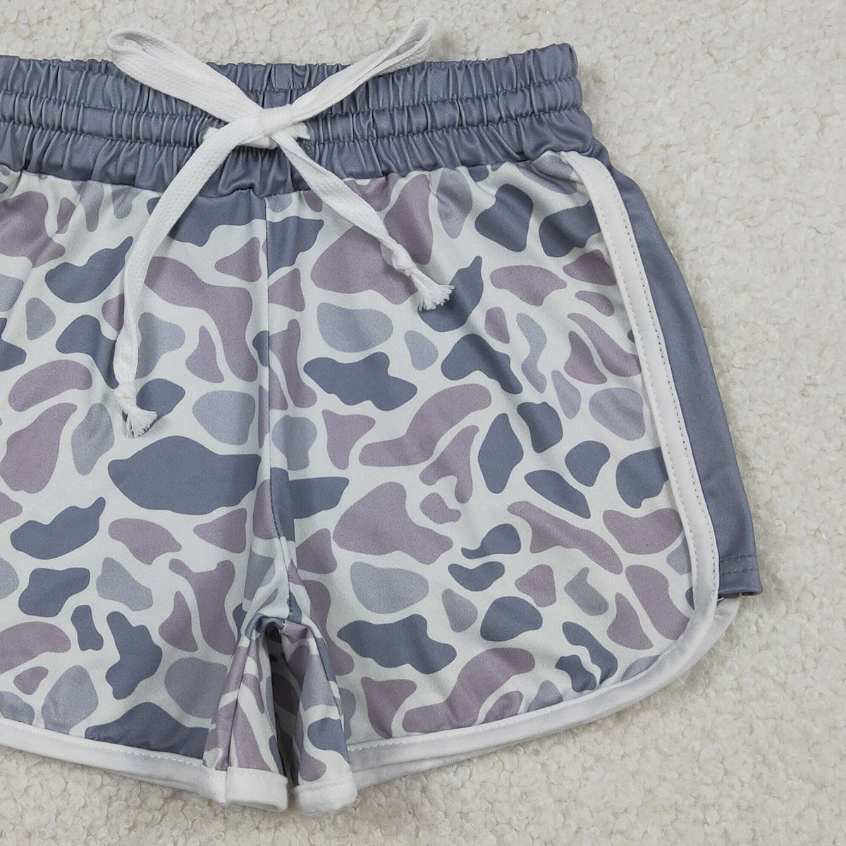 12.27 RTS NO MOQ （In stock）SS0740 Baby Boys Summer Shorts Baby Girls Southern Light Grey Camo Shorts Bottom