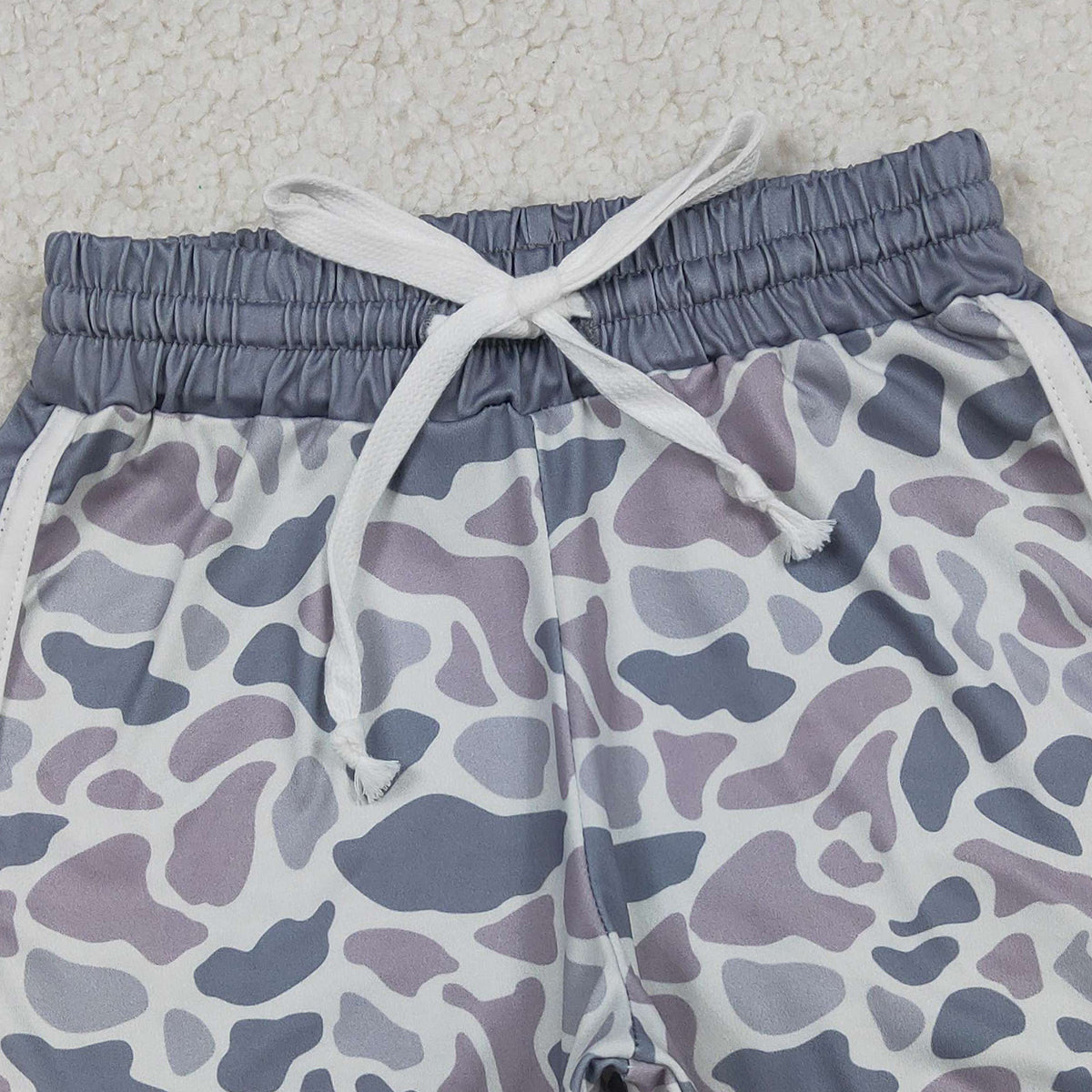 12.27 RTS NO MOQ （In stock）SS0740 Baby Boys Summer Shorts Baby Girls Southern Light Grey Camo Shorts Bottom