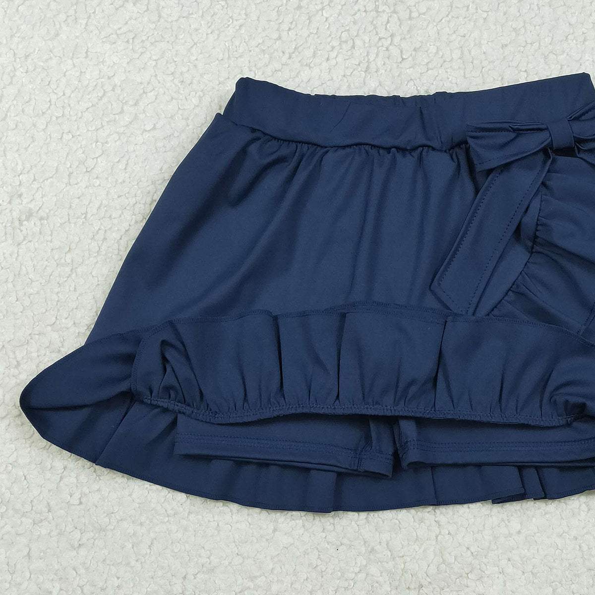 1.16 RTS NO MOQ （In stock）GLK0217 Baby Girls Summer Shorts Baby Girls Navy Yoga Active Ruffle Skirt Shorts Bottoms