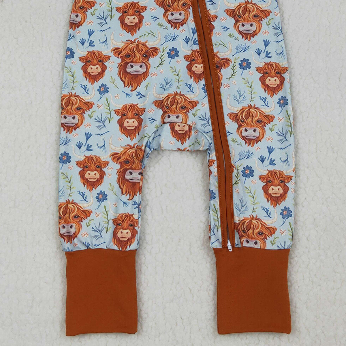 4.8 LR1787 RTS NO MOQ （In stock)  floral western baby girls zipper romper