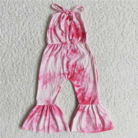 A5-16  Pink bell-bottoms romper