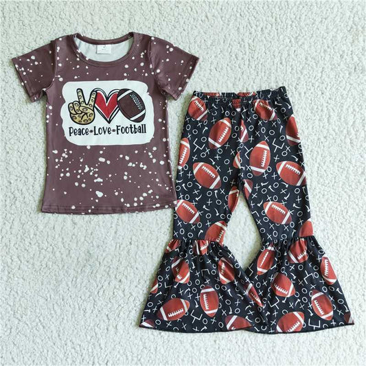 B5-16  Peace love football bell set