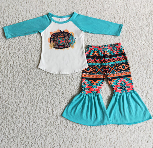 6 A18-14Girl Pumpkin Aztec Outfit