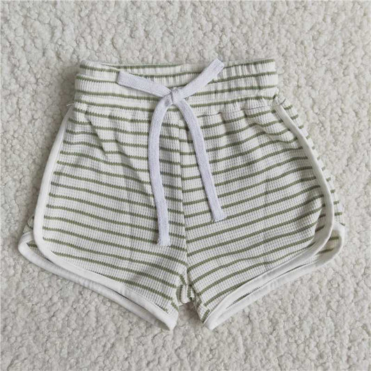 B0-5   High quanlity cotton pink green white drawstring girls summer shorts