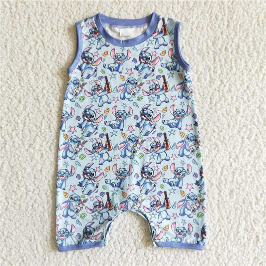 SR0009 Baby boys summer cartoon sleeveless rompers