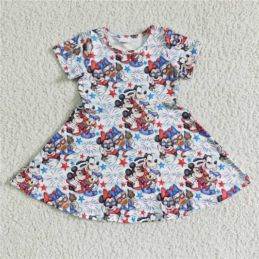 GSD0075  flutter sleeve baby girls back to school dresses