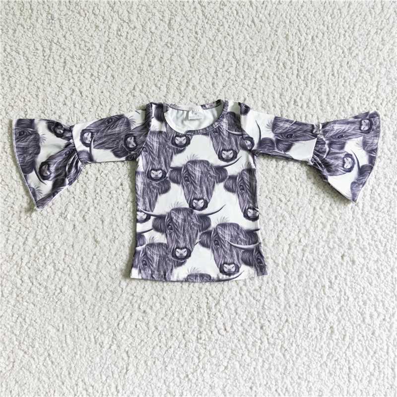 GT0009  Baby girls black fall Moody shirts