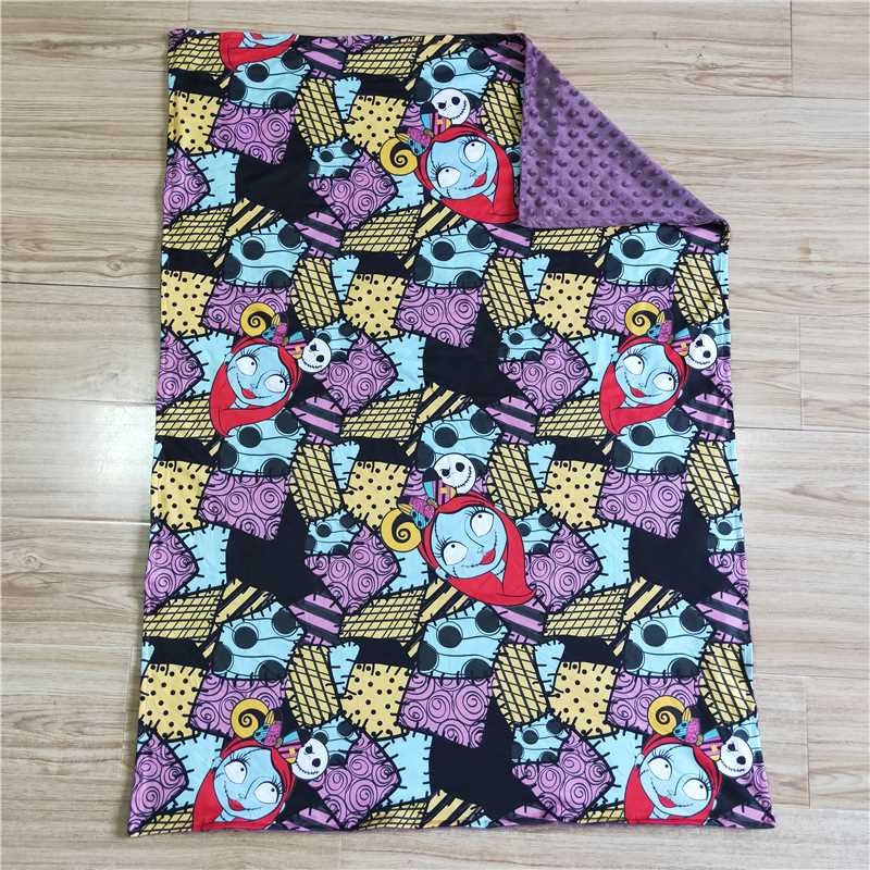 BL0025  Baby Kids Purple Patchwork Halloween blankets