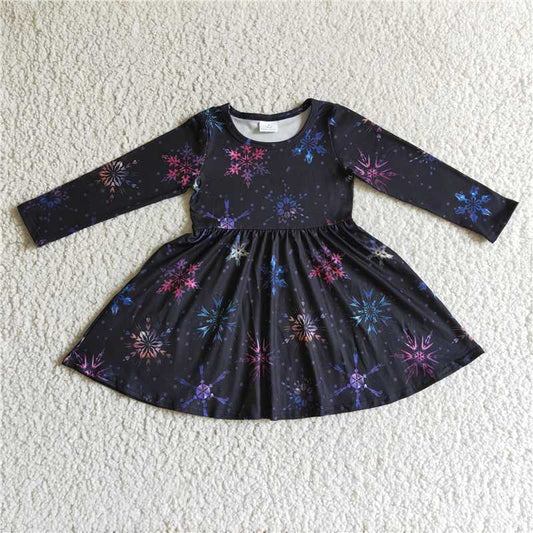 GLD0035  Baby girls snow flake dresses
