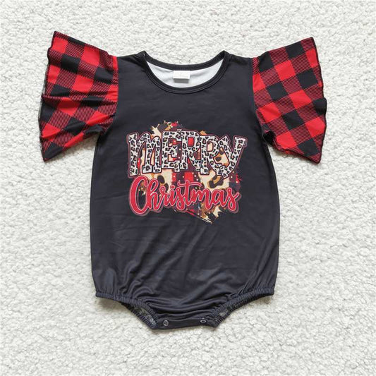 SR0103  Baby girls Merry Christmas Rompers