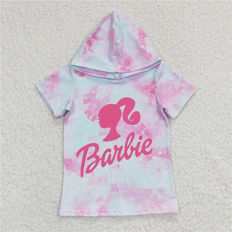 GT0153  Baby Girls Hoodie Doll Tie Dye Shirts Tops