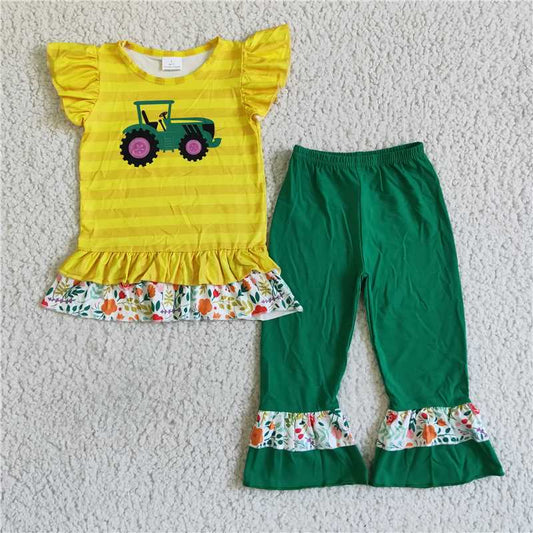 B9-16 Tractor ruffle pants sets