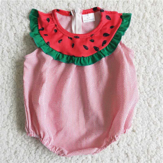 B5-11  Pink watermelon romper