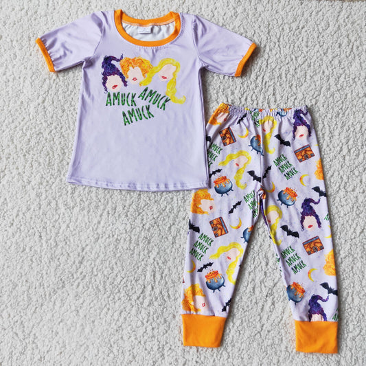 A11-2 Halloween purple pajamas